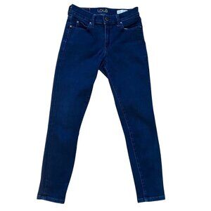 Lole Womens Dark Blue Skinny Jeans Size 26 high rise waist soft stretchy denim